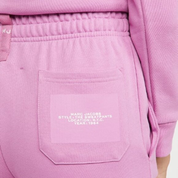 Marc Jacobs The Sweatpants Pink Joggers Terry Spellout Cyclamen - Picture 4 of 12